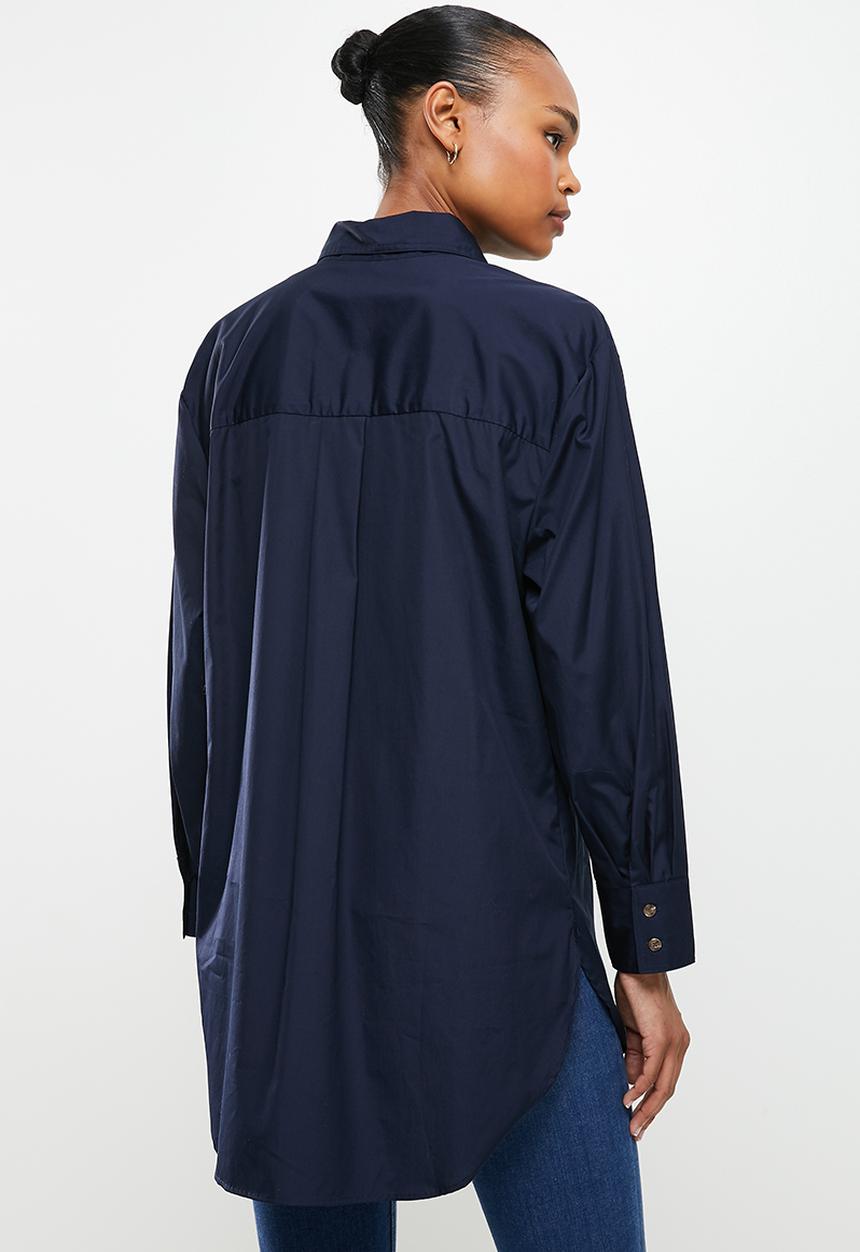 POLO - Wmn boyfriend shirt - navy