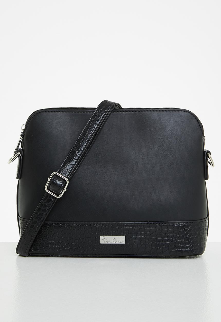 Pierre Cardin - Mackenzie croc pu mix crossbody - black 
