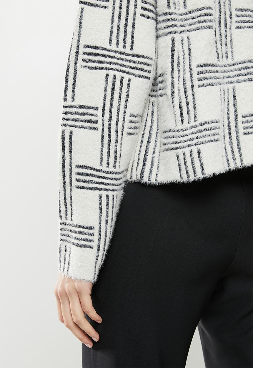 Koton - Turtle neck long sleeve patterned sweater - black patterned