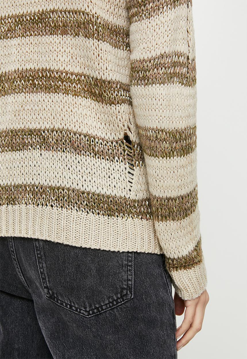 Koton - Crew neck long sleeve jumper - brown 