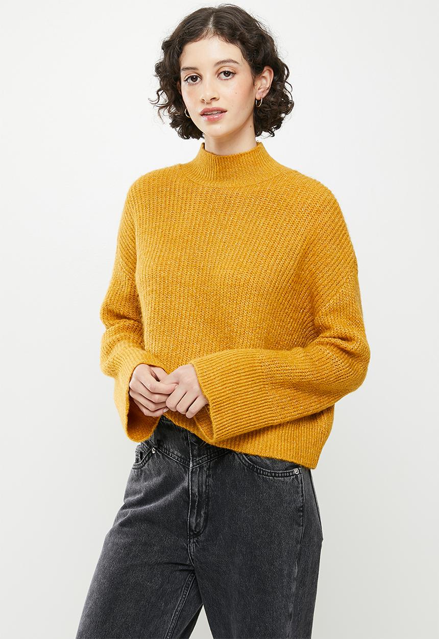 Koton - High neck long sleeve jumper - yellow