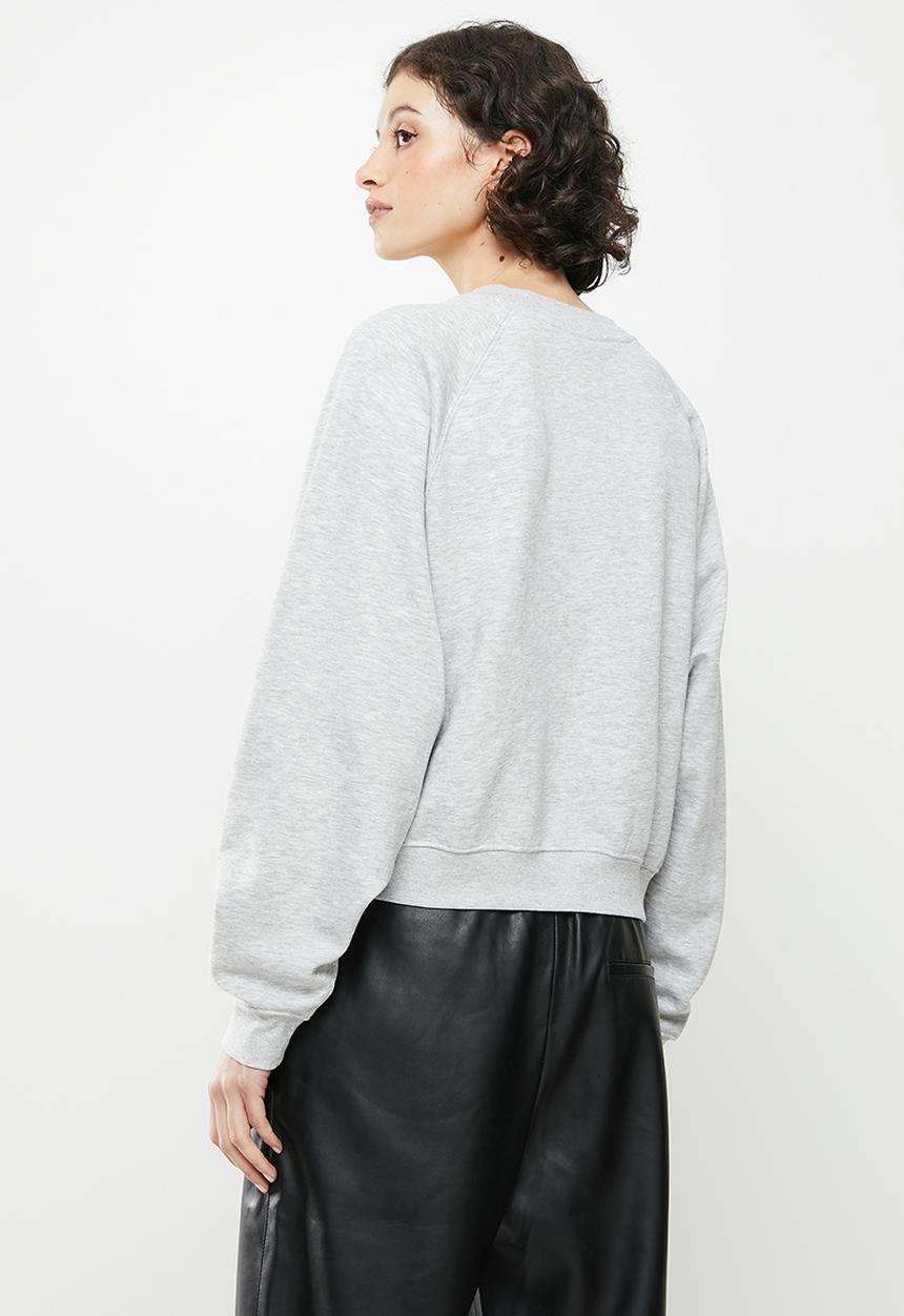 ONLY - Jennifer life long sleeve o-neck box sweater - light grey melange