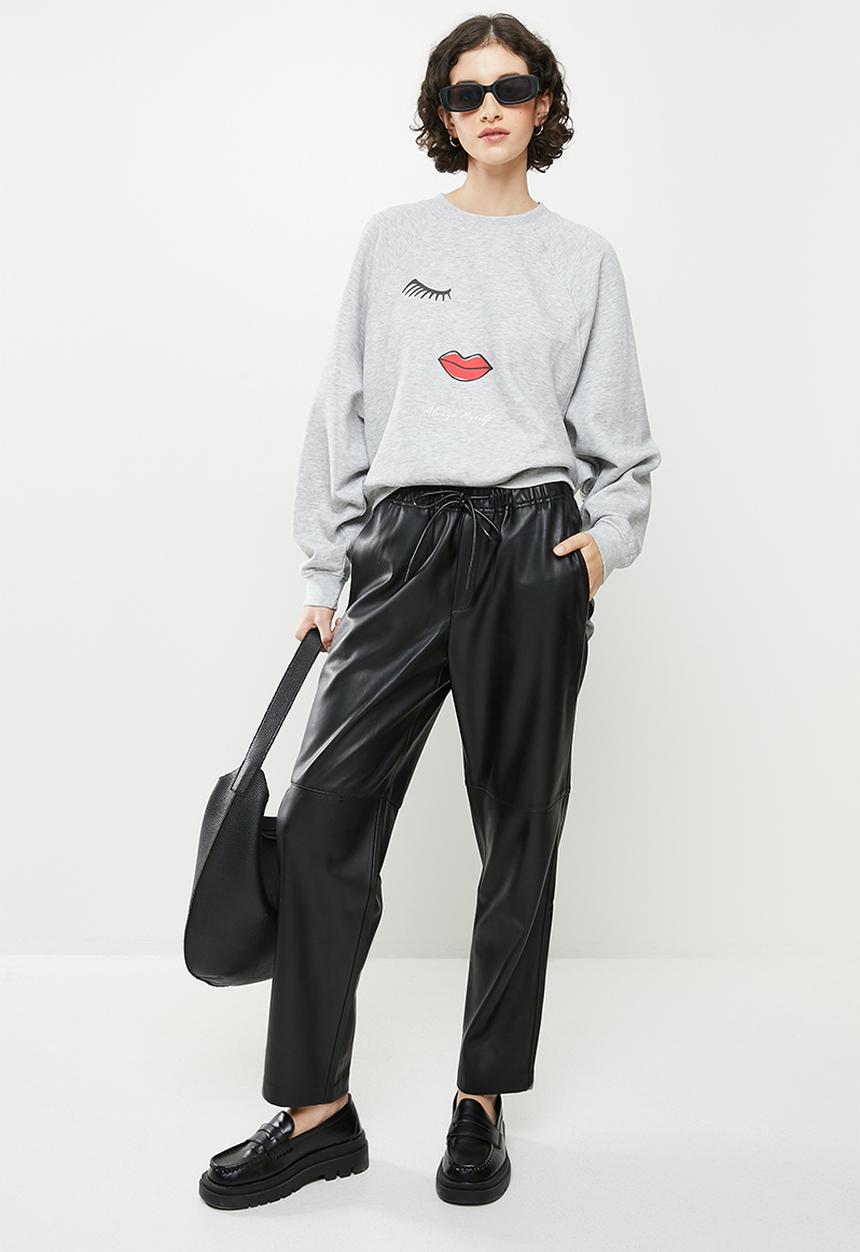 ONLY - Jennifer life long sleeve o-neck box sweater - light grey melange