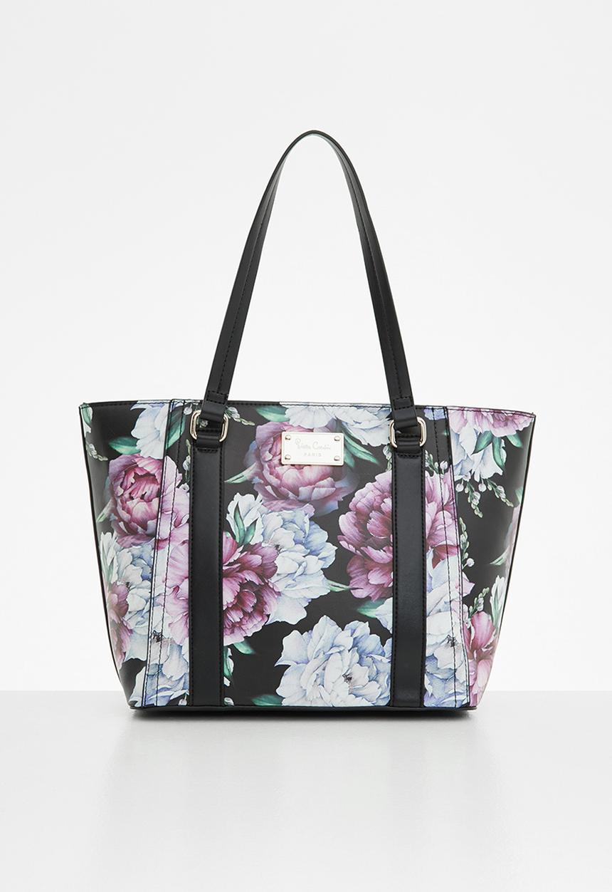 Pierre Cardin - Ohara medium tote - black & purple 