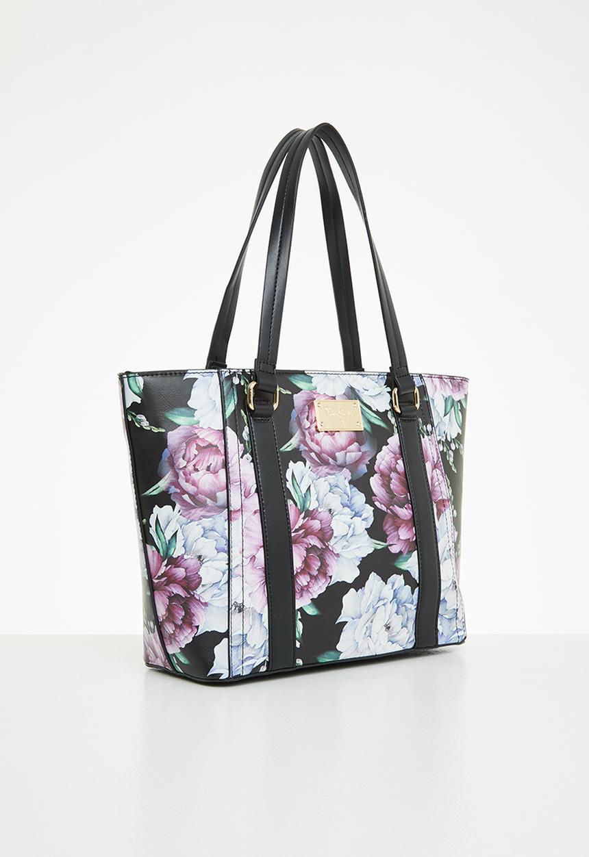 Pierre Cardin - Ohara medium tote - black & purple 