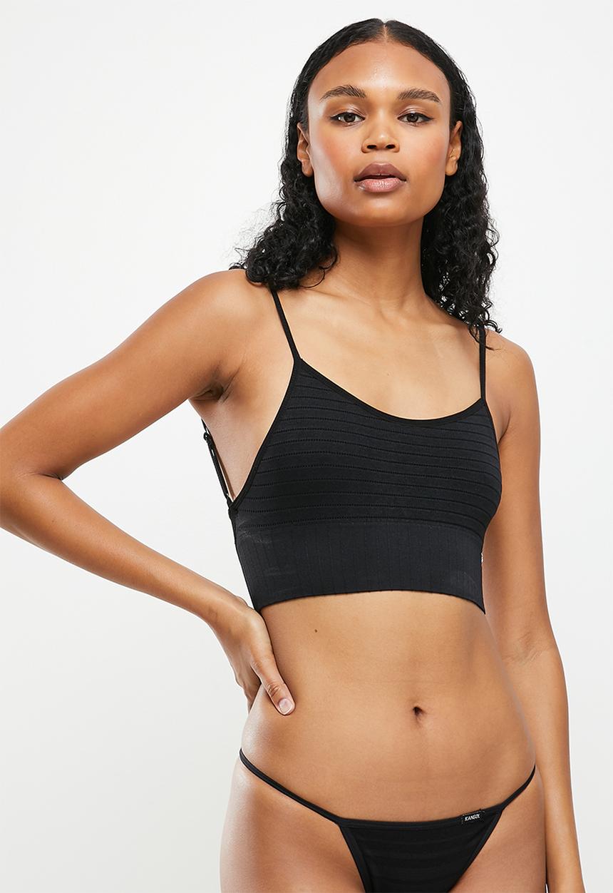 KANGOL - Low back crop - black