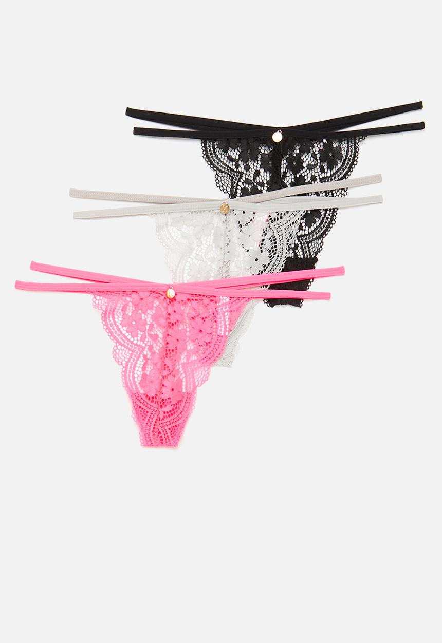 KANGOL - Strappy t-string 3-pack - multi