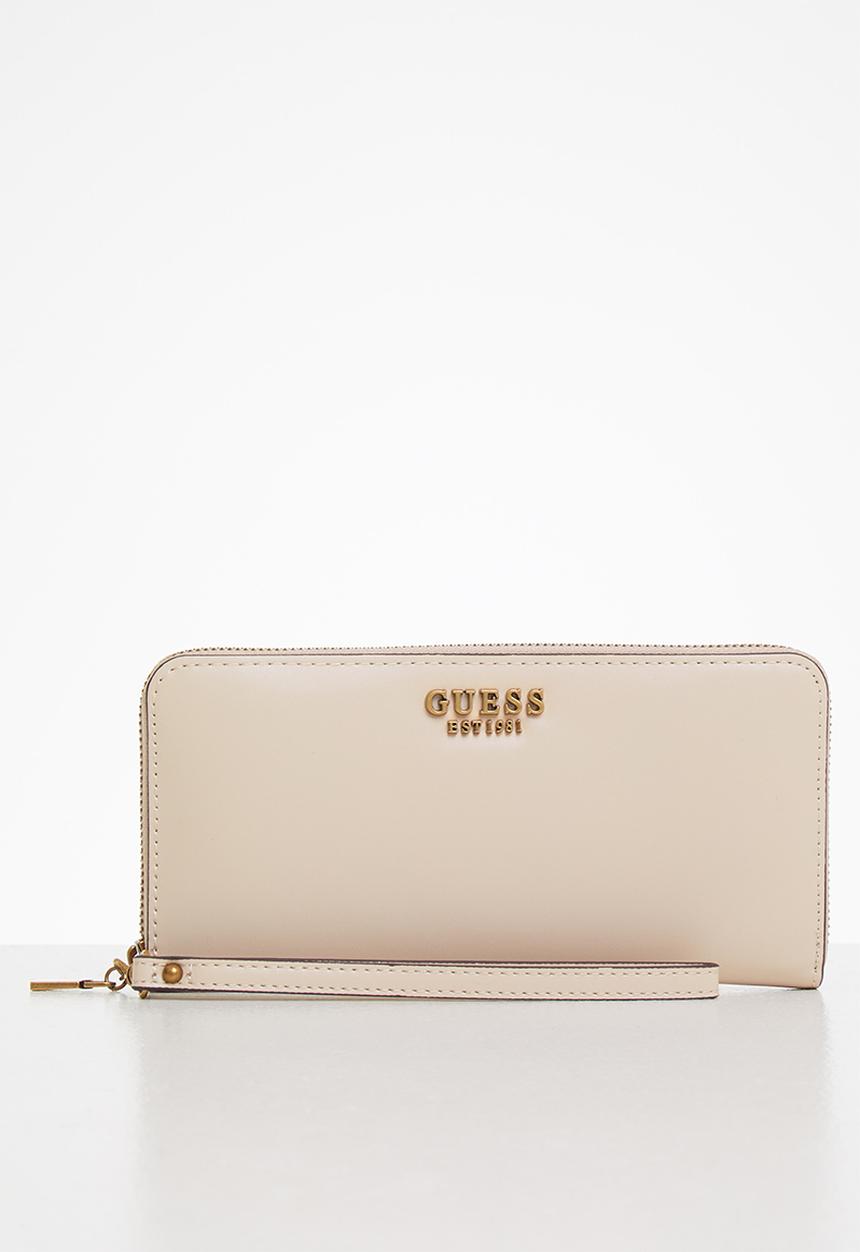 GUESS - Laurel slg large zip around - light rum