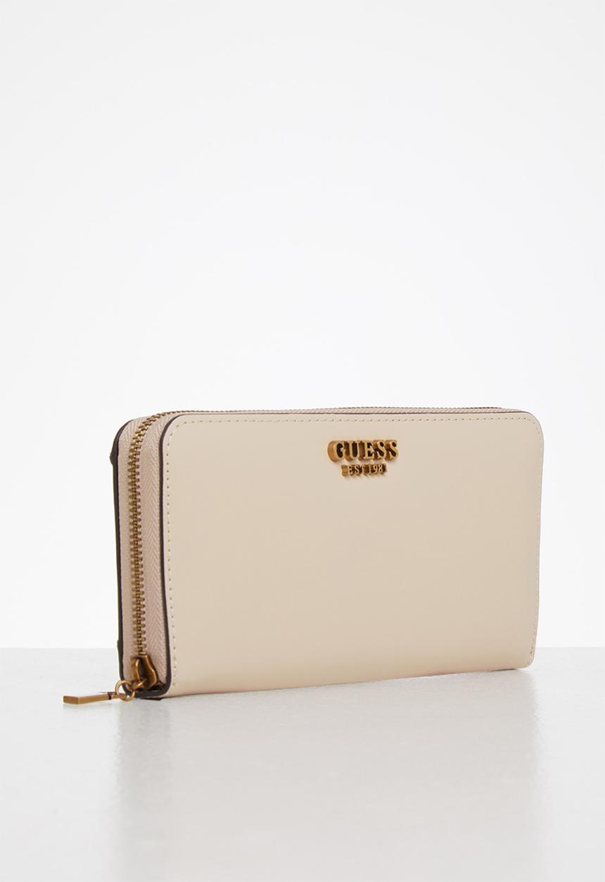 GUESS - Laurel slg large zip around - light rum