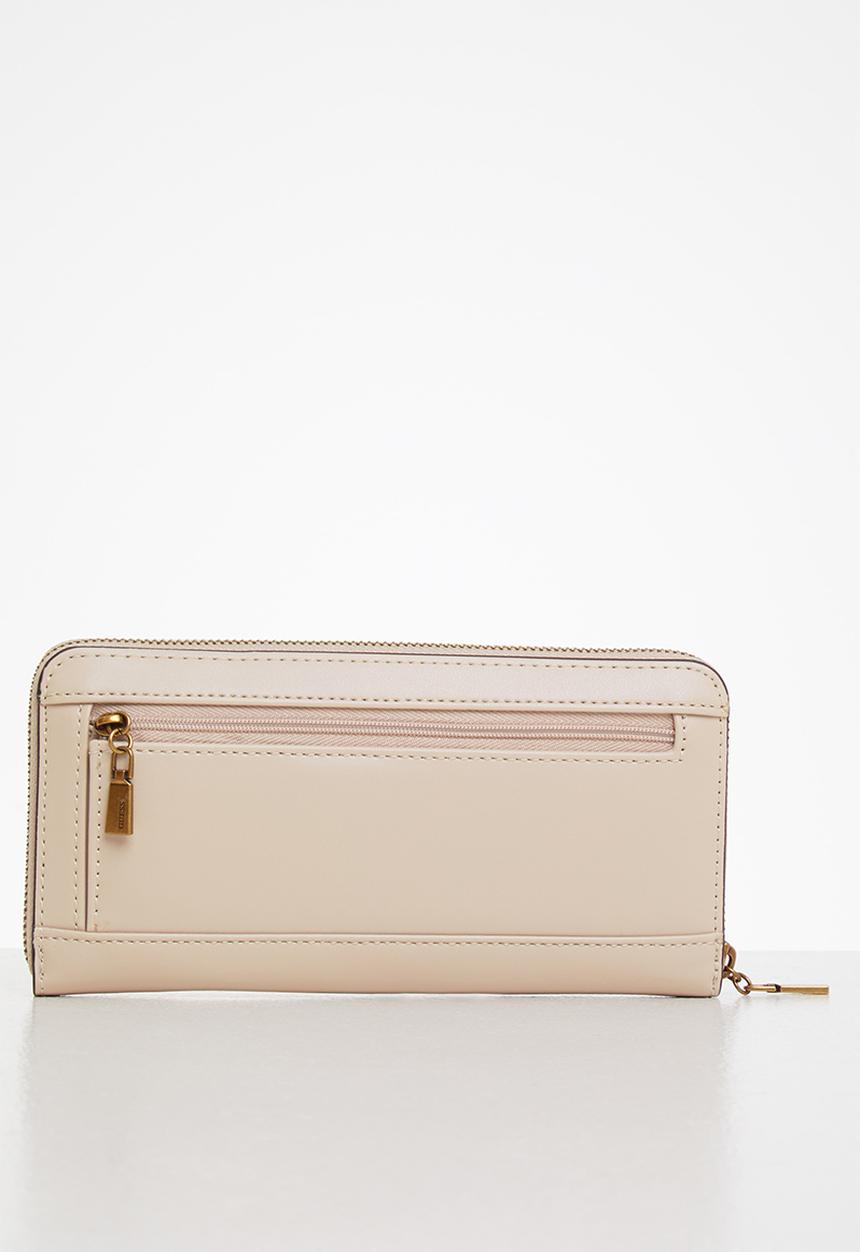 GUESS - Laurel slg large zip around - light rum