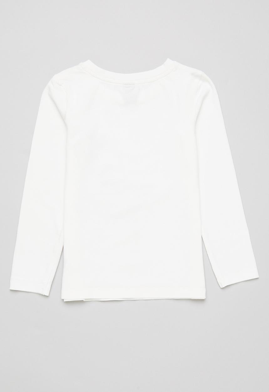 LAB - Long sleeve printed tee - white