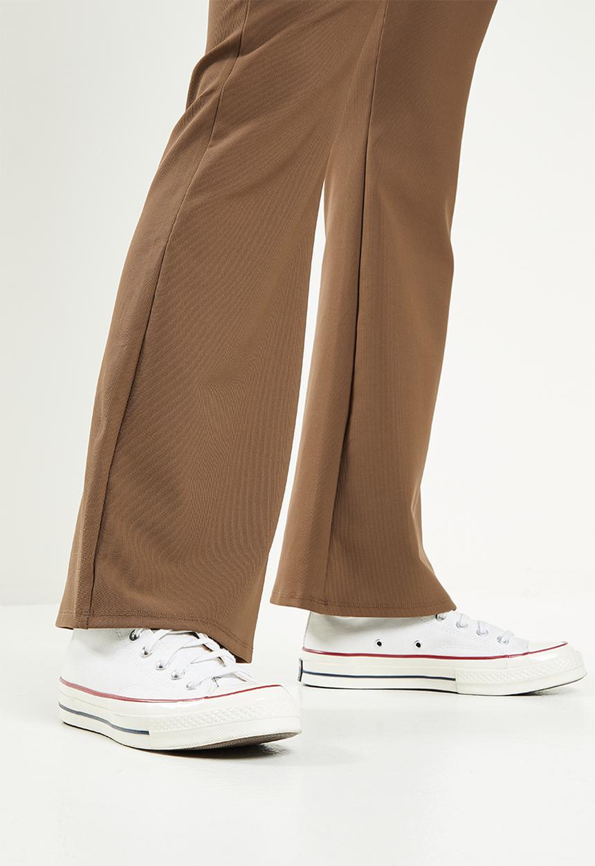 Cotton On - Rib flare pant - brown