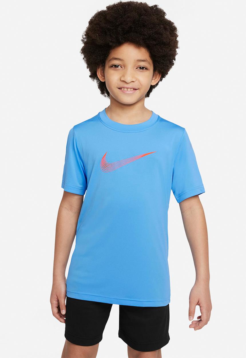 Nike - B nk df hbr ss top - blue & orange 