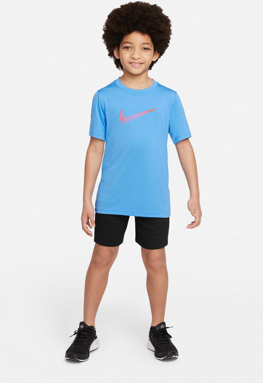 Nike - B nk df hbr ss top - blue & orange 