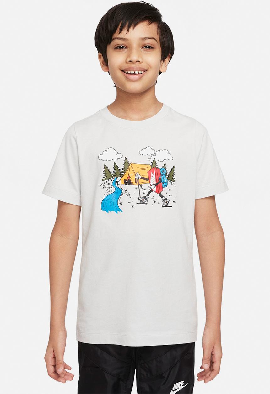 Nike - B nsw tee boxy 1 - grey 