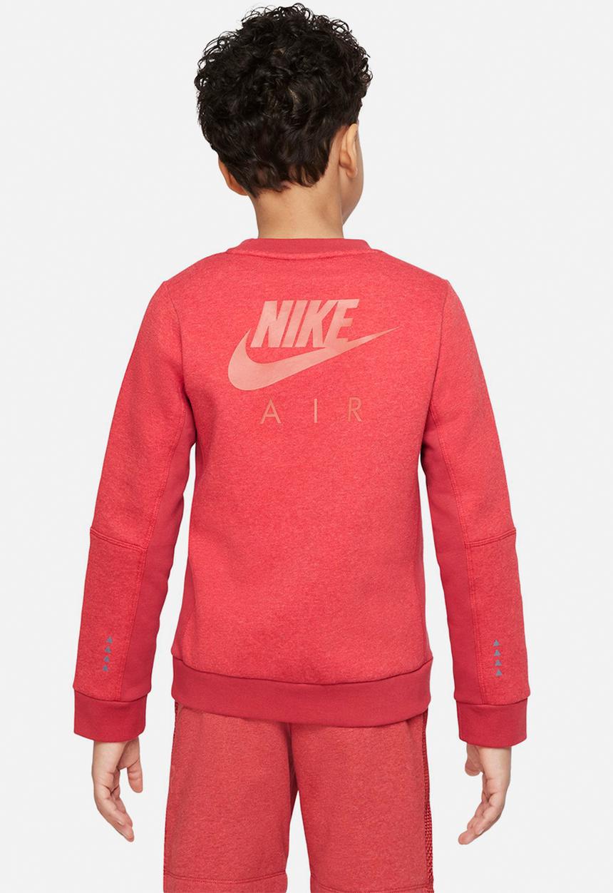 Nike - B nsw nike air crew - red clay/htr/red clay/madder root