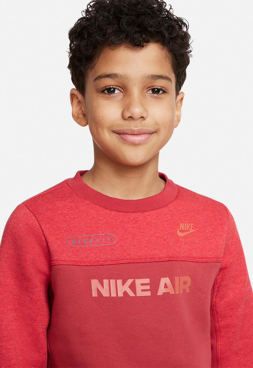 Nike - B nsw nike air crew - red clay/htr/red clay/madder root