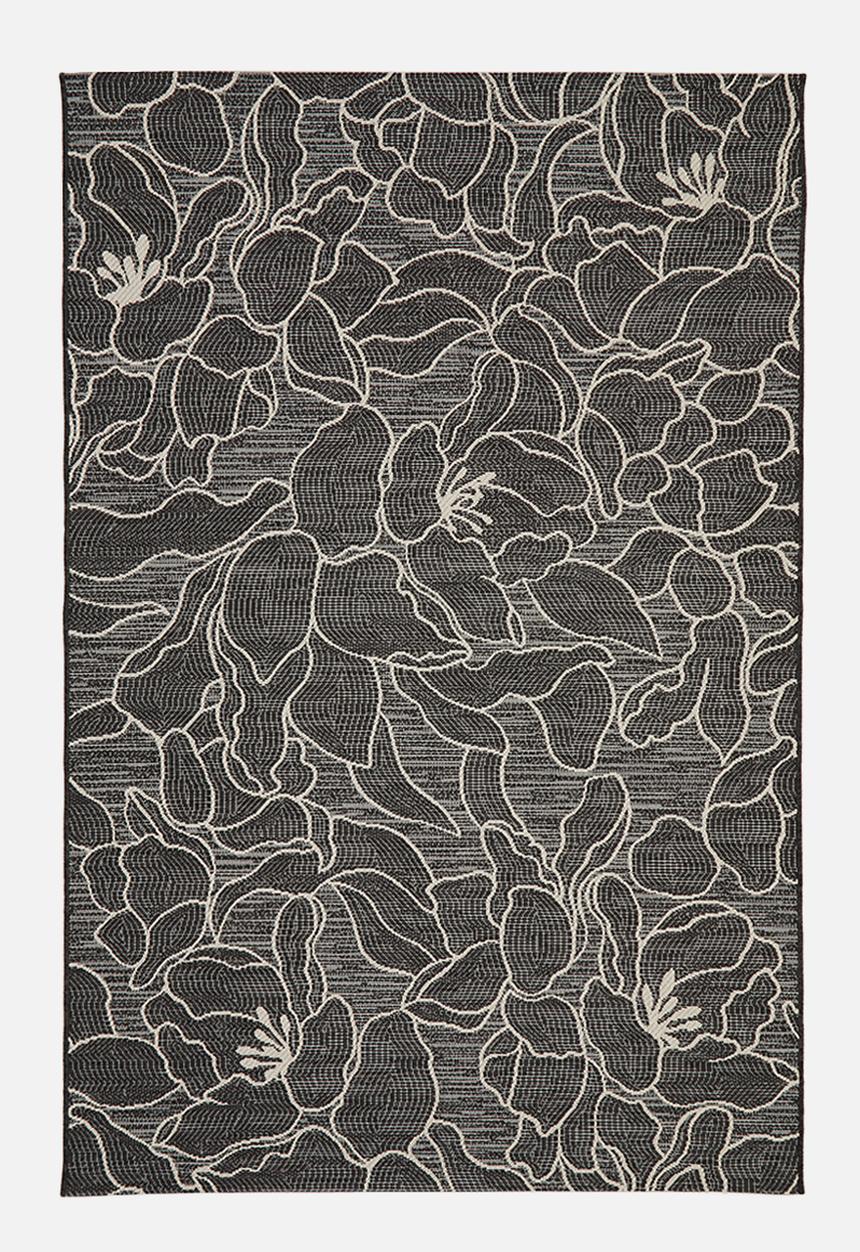 Fotakis - Lineo outdoor floral rug - black