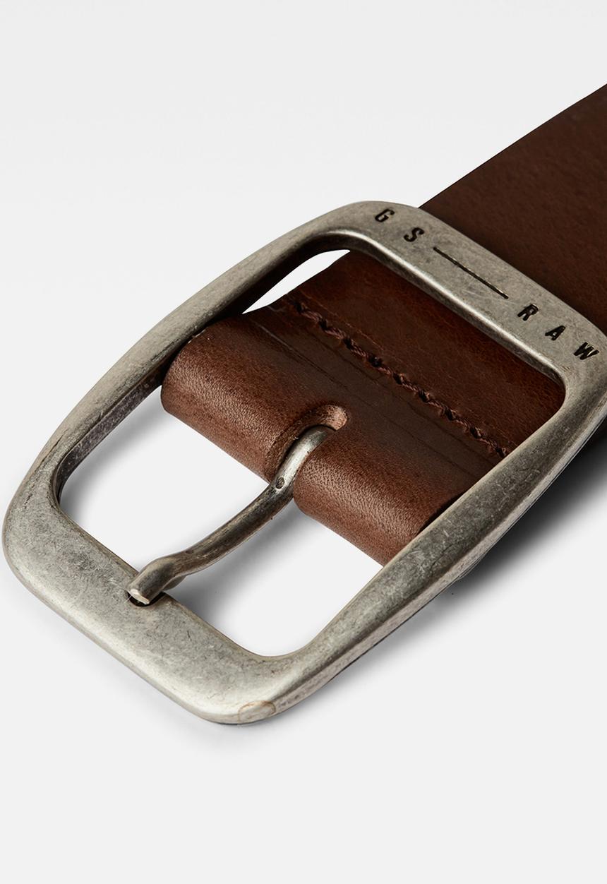 G-STAR - Mett belt - dk brown/antic silver