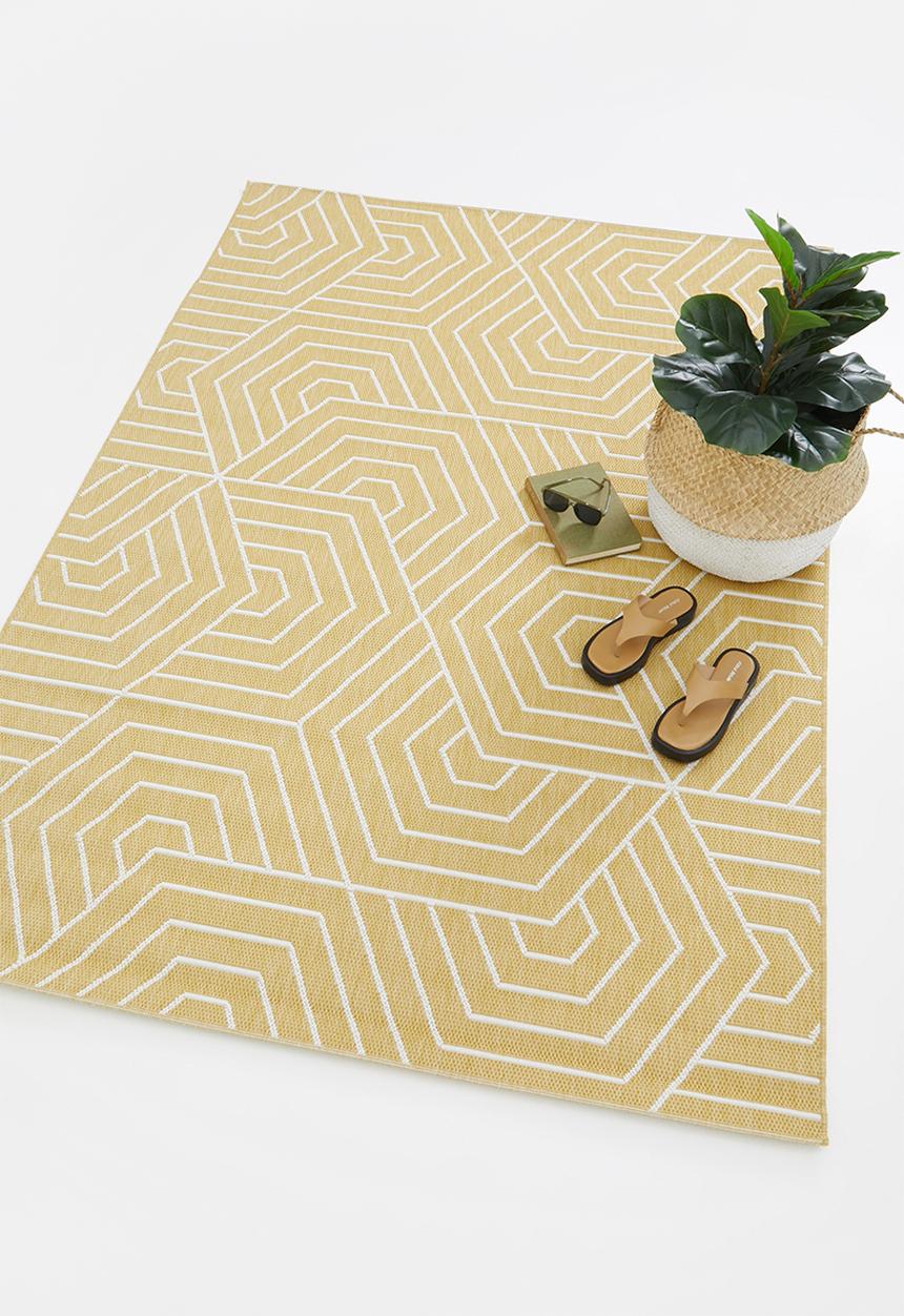 Fotakis - Lineo outdoor rug geo - mustard