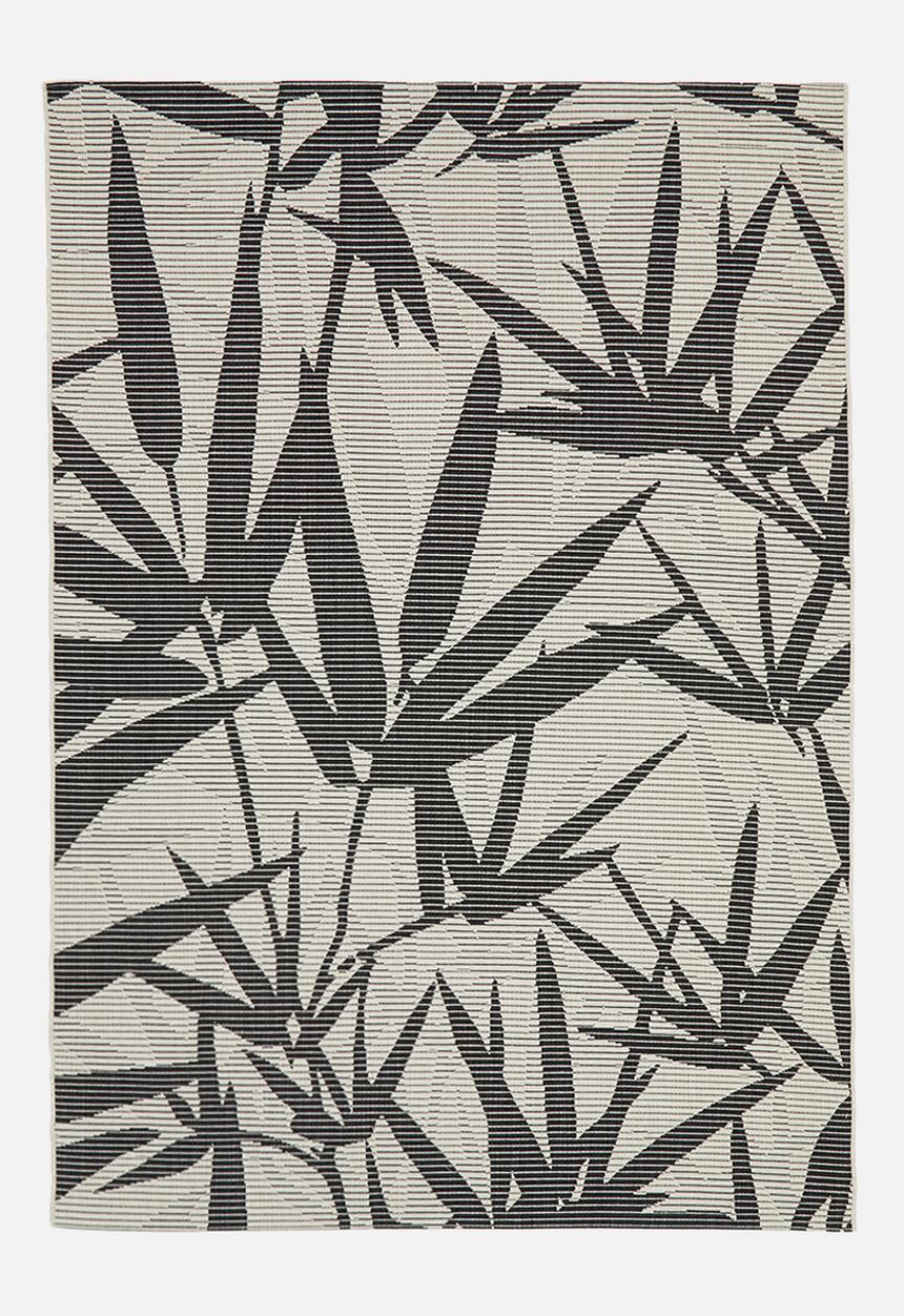 Fotakis - Lineo outdoor leafy rug- black