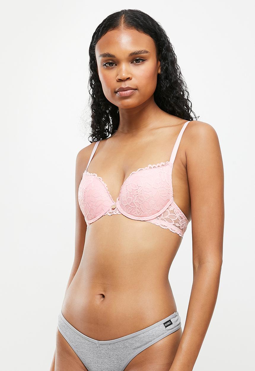 KANGOL - 2 pack tshirt lace and mf - blush & black