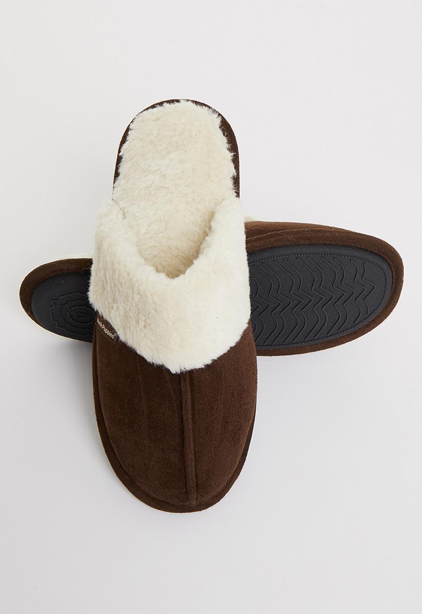 Hush Puppies - Aaron mircrofibre slipper - brown