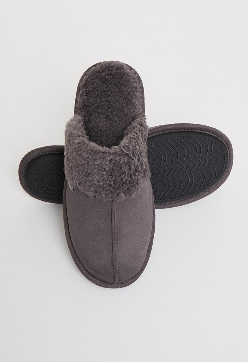 Hush Puppies - Aaron mircrofibre slipper - grey