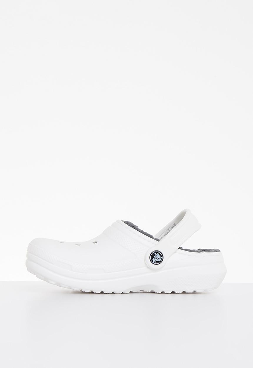Crocs - Classic lined clog k - white & grey