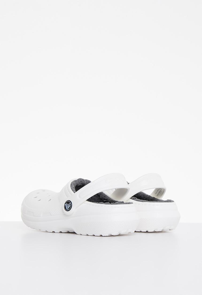 Crocs - Classic lined clog k - white & grey