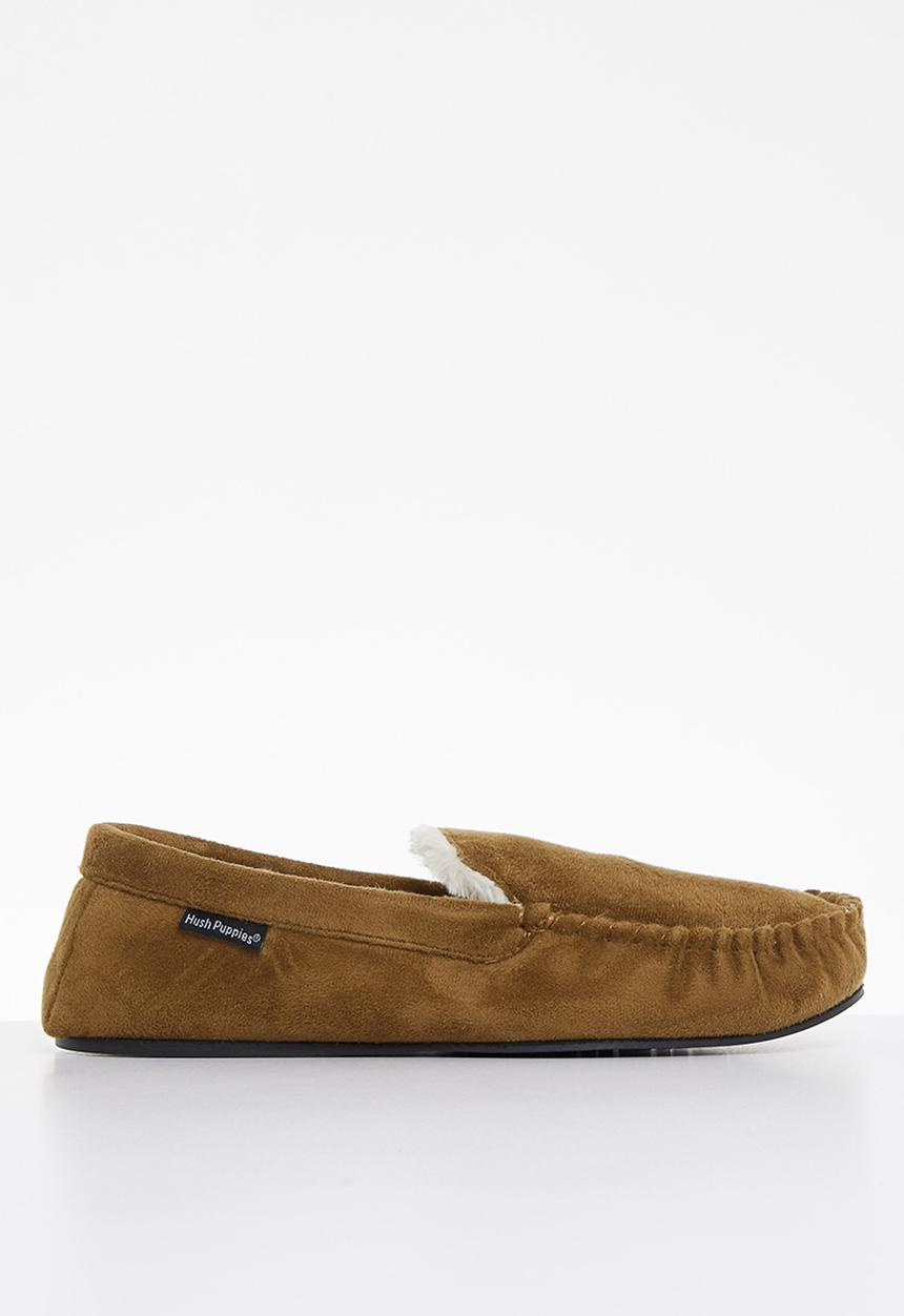 Hush Puppies - Kozy mircosuede slipper - tan