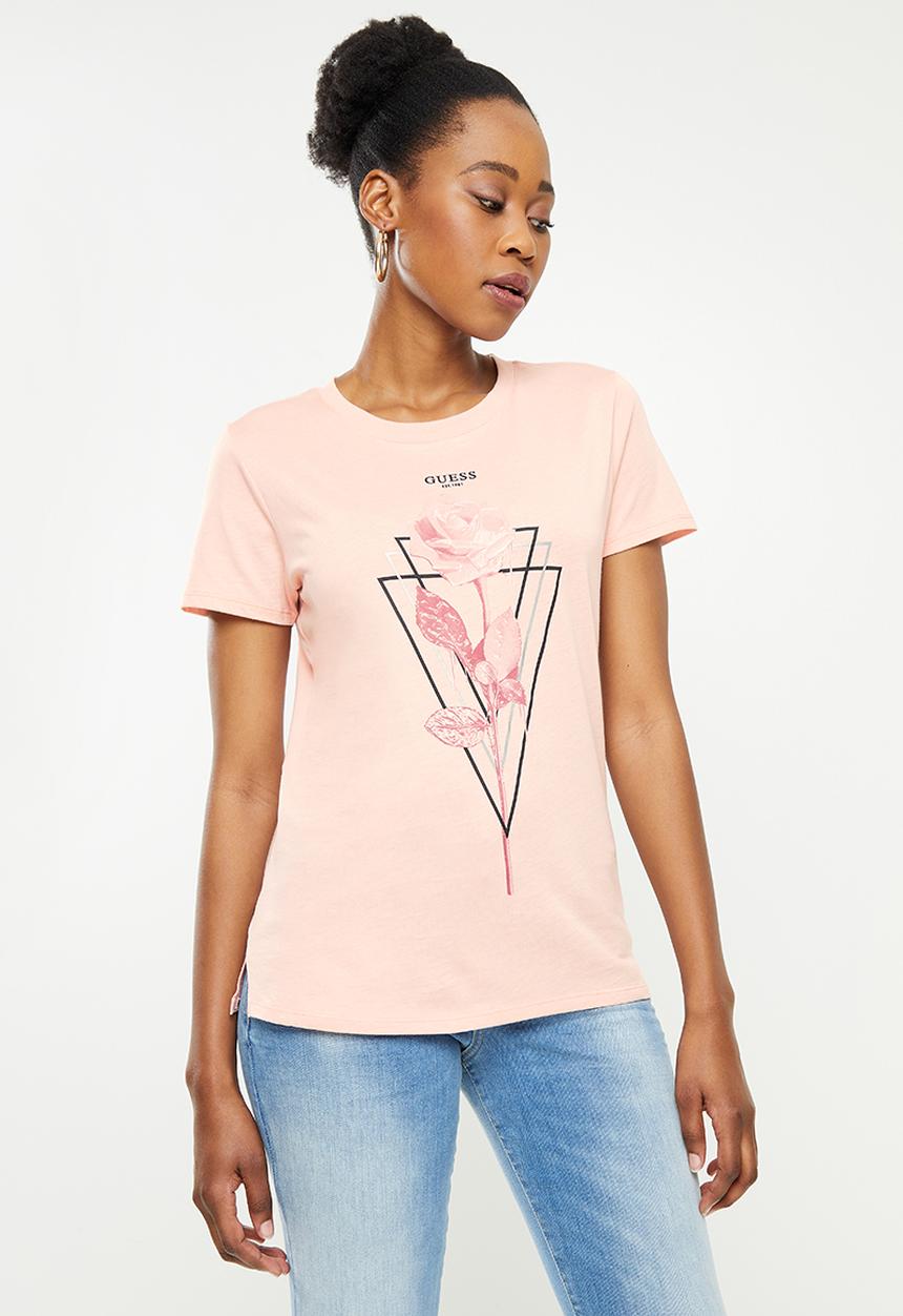 GUESS - Short sleeve cn zumaia tee - pretty in pink