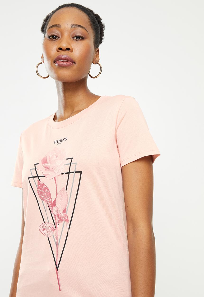 GUESS - Short sleeve cn zumaia tee - pretty in pink