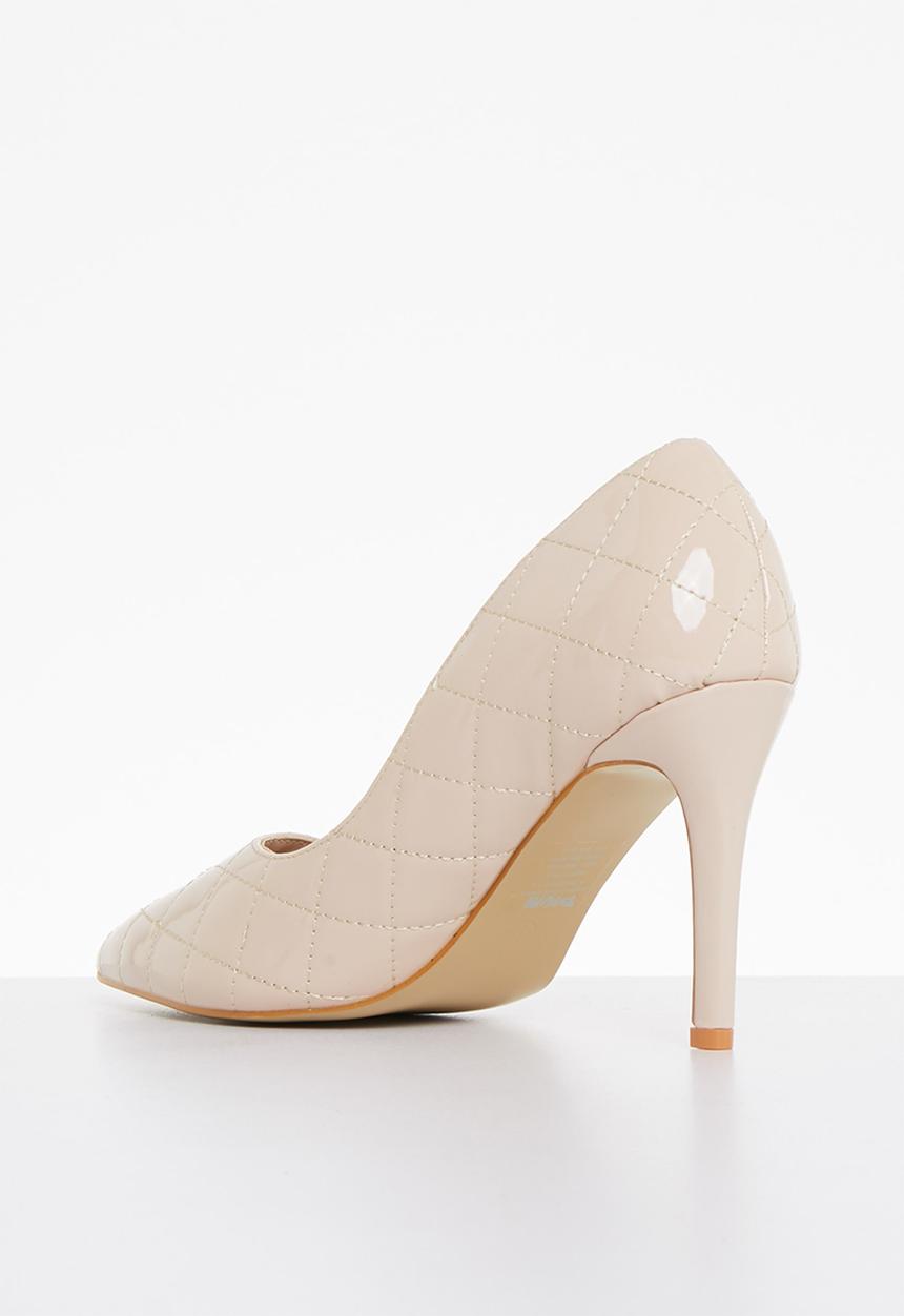 Plum - Kylie quilted court heel - neutral