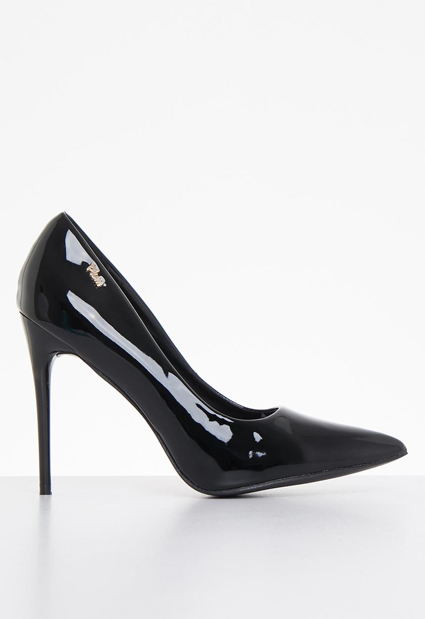 Plum - April court heel - black