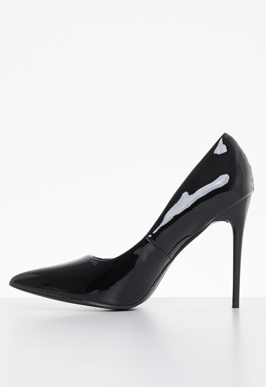 Plum - April court heel - black