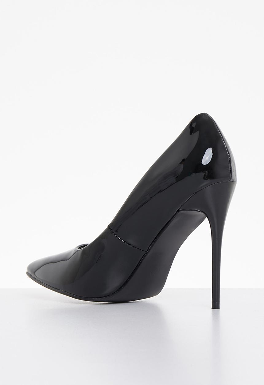 Plum - April court heel - black