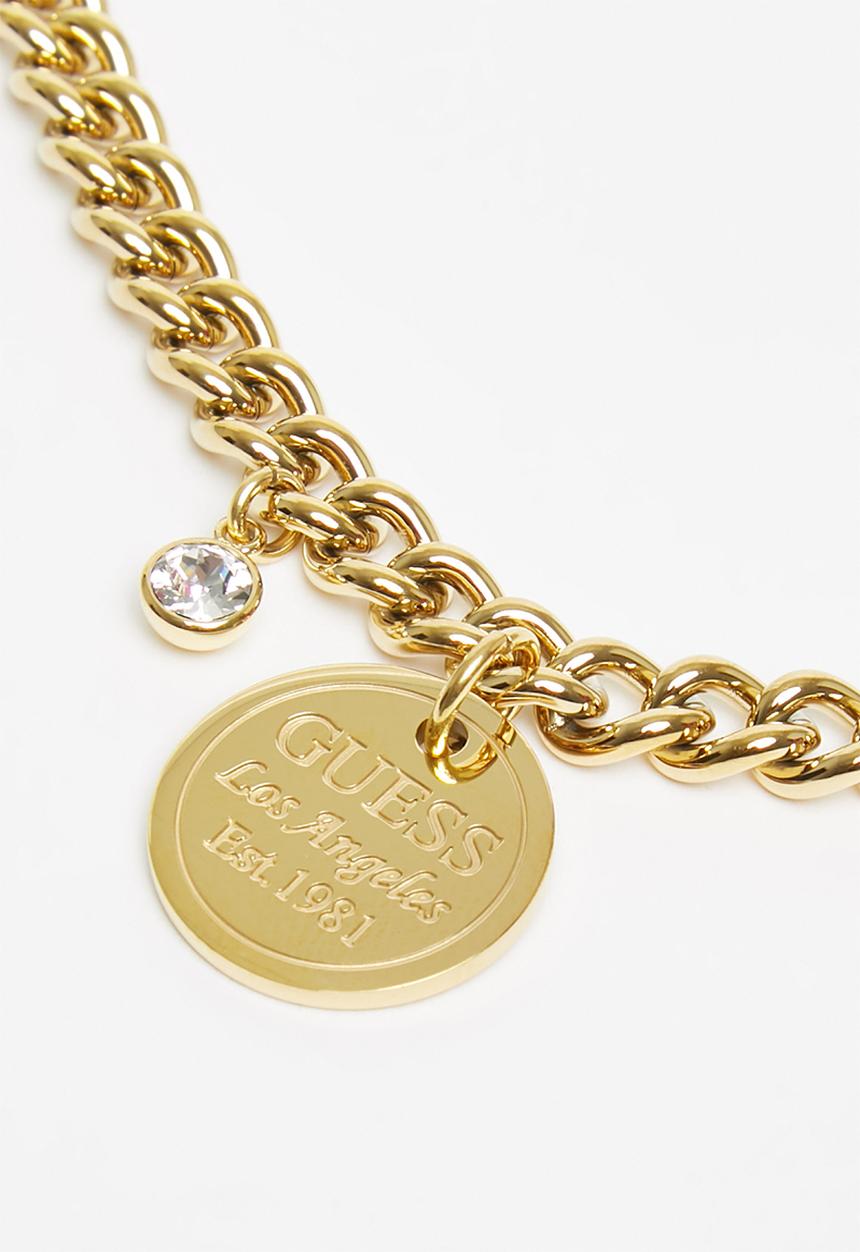 GUESS - American dream sml chain & logo coin br - gold