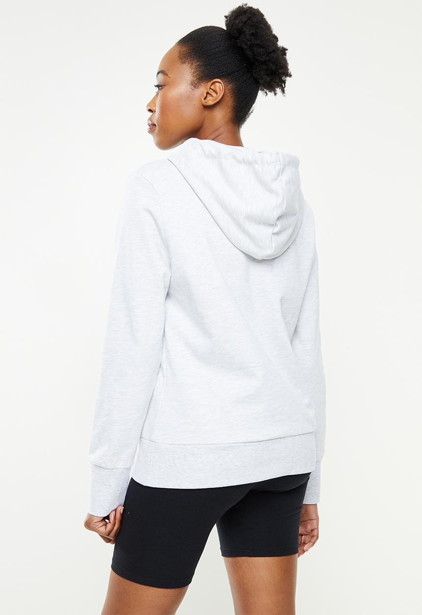 adidas Performance - W bl ft perfomance hoodie - light grey & white