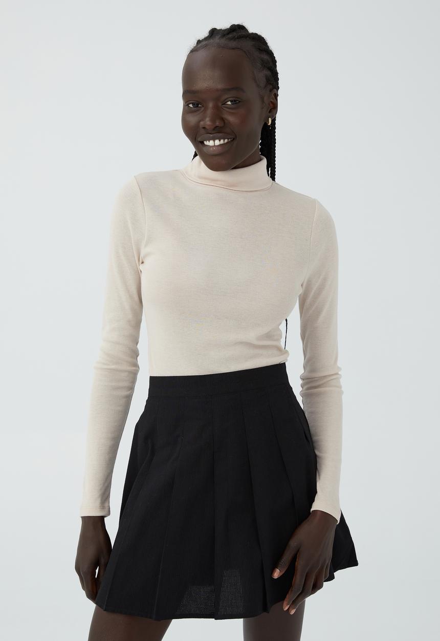 Cotton On - Claudia roll neck long sleeve top - stone