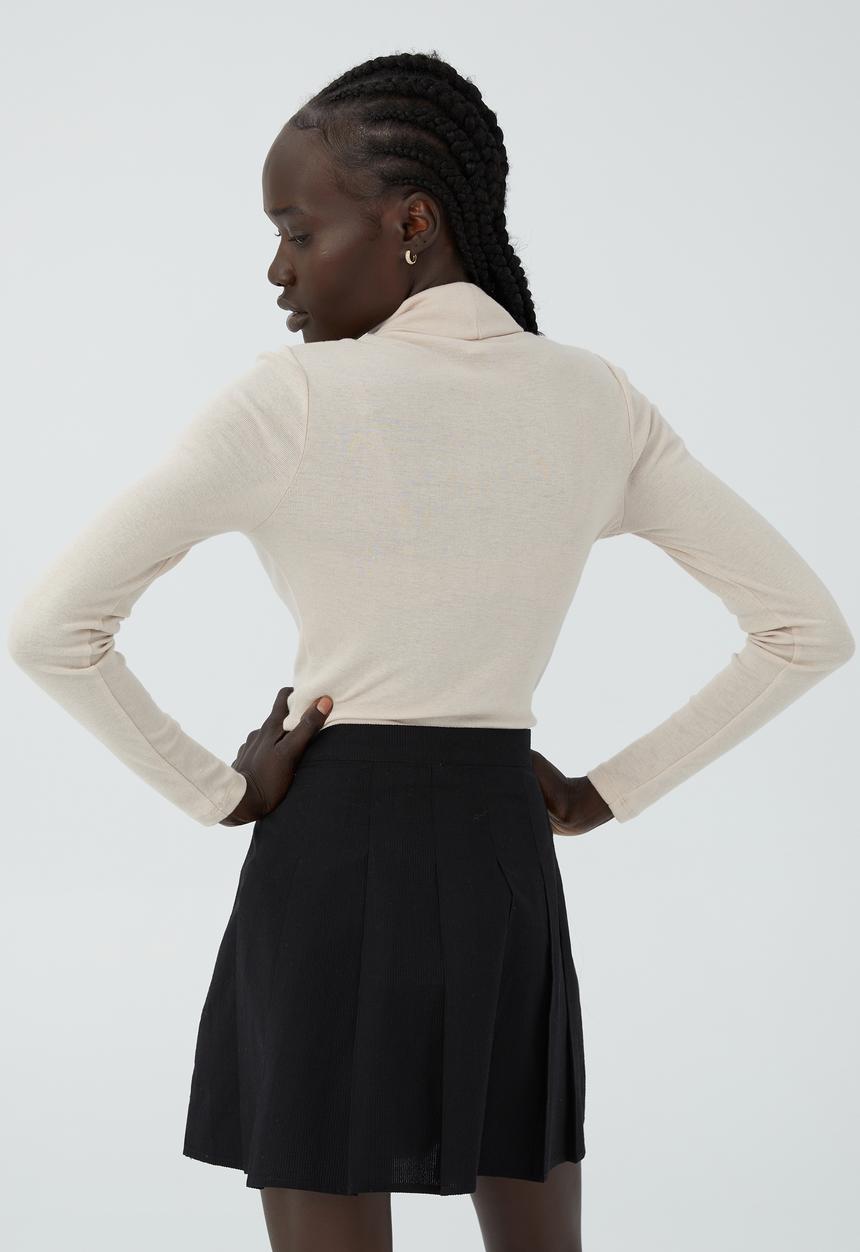 Cotton On - Claudia roll neck long sleeve top - stone