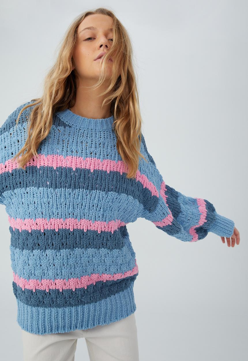 Cotton On - Bobble chunky pullover - calm blue 