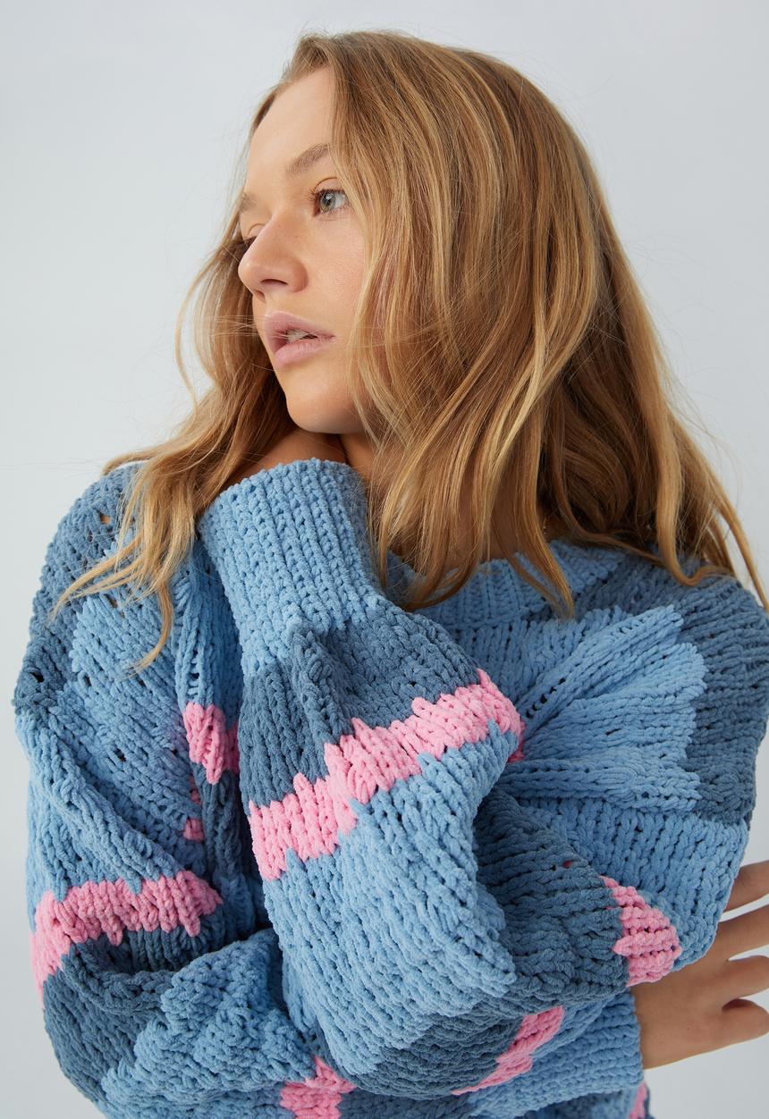 Cotton On - Bobble chunky pullover - calm blue 