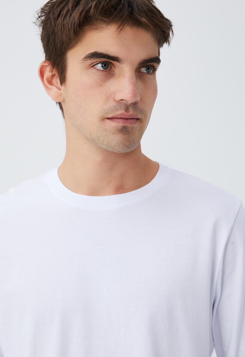 Cotton On - Organic long sleeve T-shirt - white