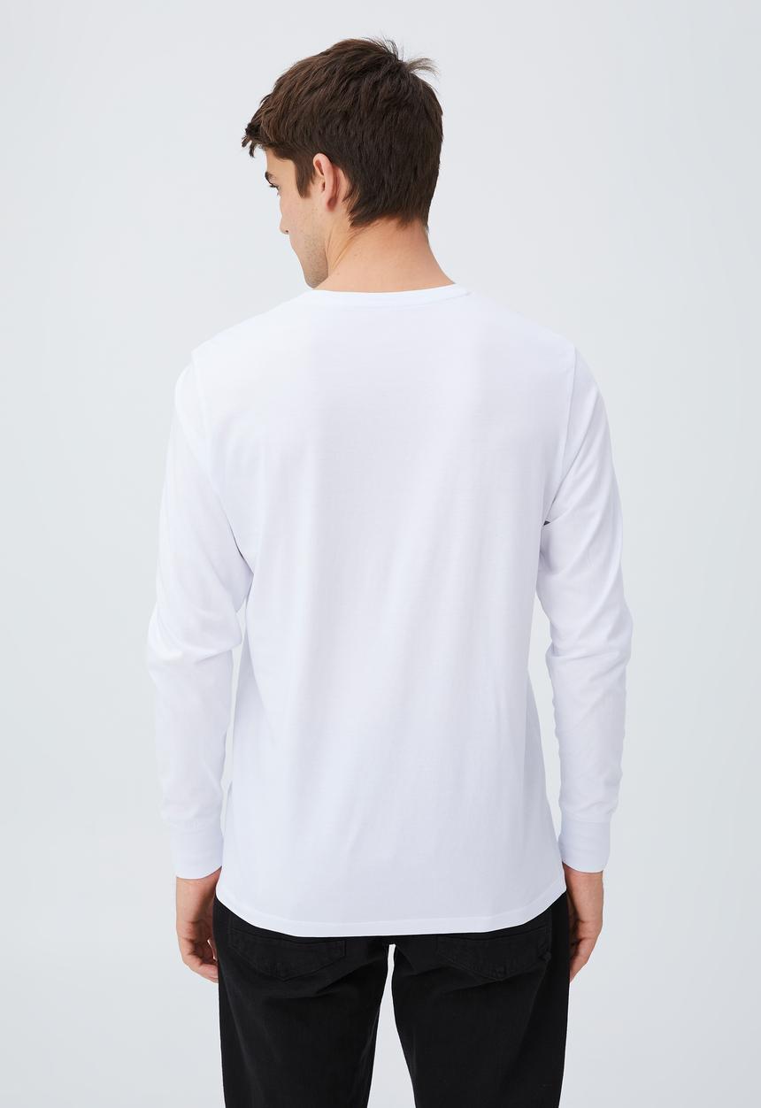 Cotton On - Organic long sleeve T-shirt - white