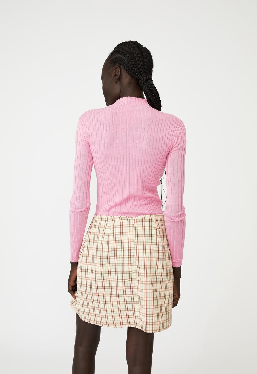 Cotton On - Ribbing mock neck pullover - retro pink