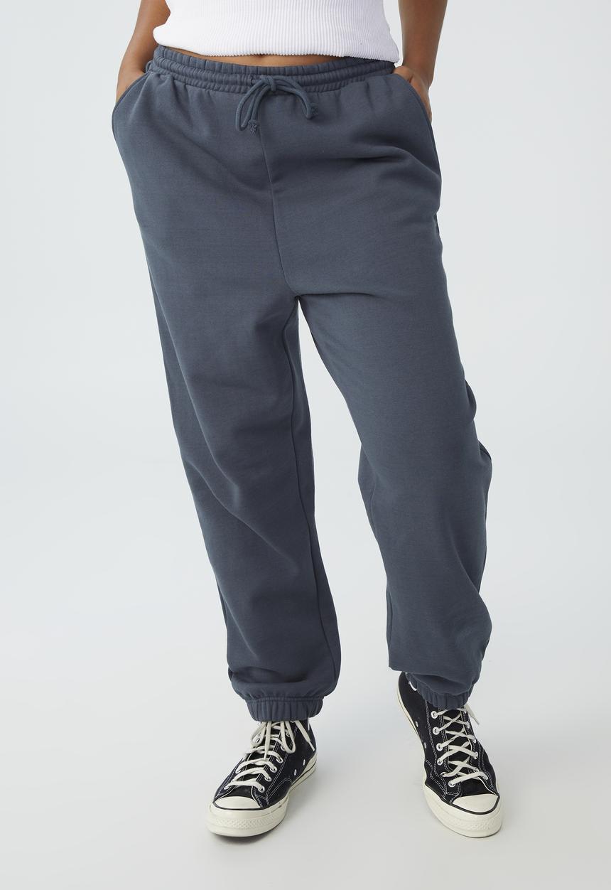 Cotton On - Curve classic trackpant - washed navy