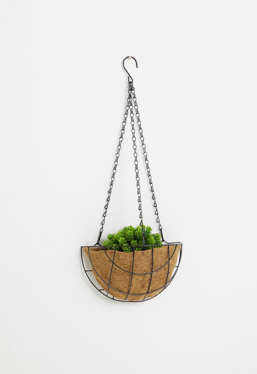 H&S - Hanging Planter - black & brown