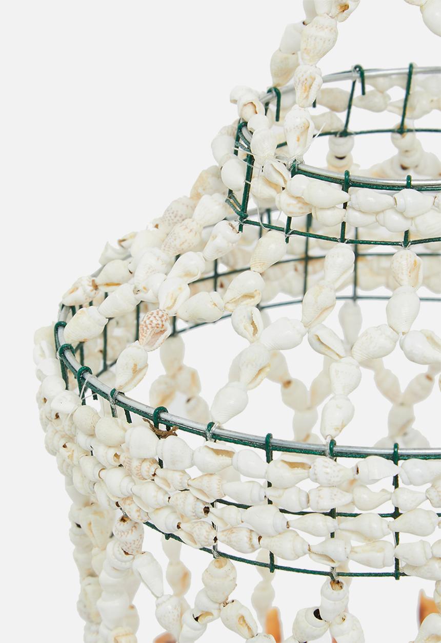 H&S - Wind chime with shells - white