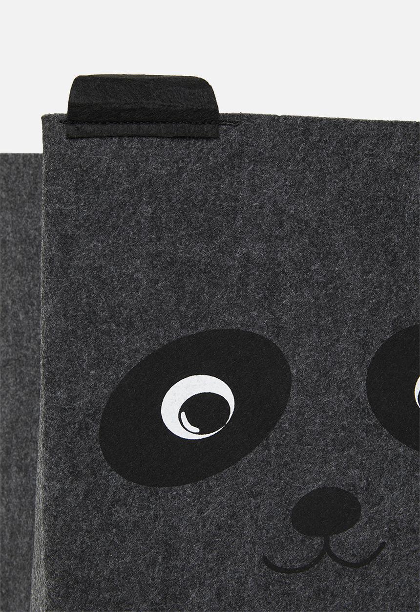 Storage Solutions - Felt basket with face - charcoal